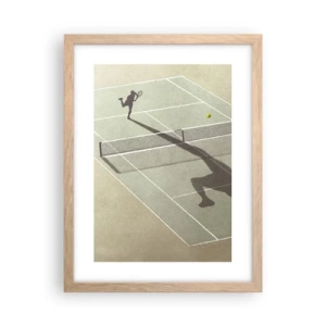 Pôster com moldura de carvalho claro - Supera-te - 30x40 cm