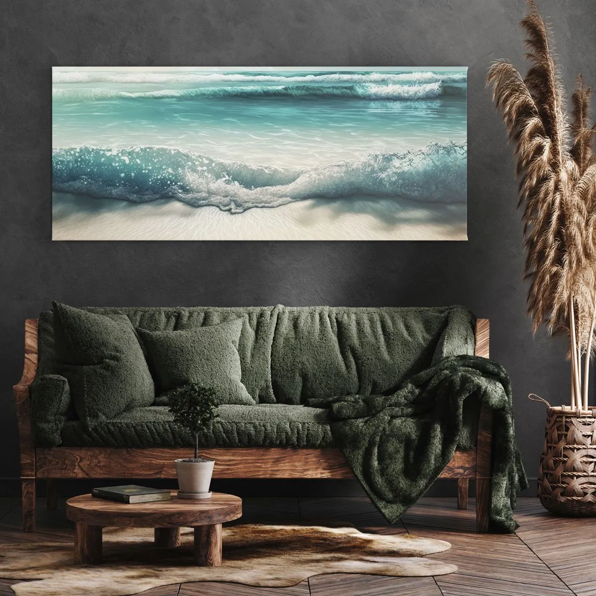 Quadro em tela - A paz do oceano - 100x40 cm