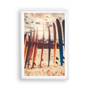 Pôster em moldura branca - Boa noite, até amanhã - 61x91 cm