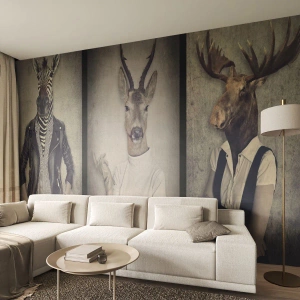 Papel de Parede Premium Sand - Deixem os gestos falar - Abstração, Fantasia, Costelas - 250x175 cm
