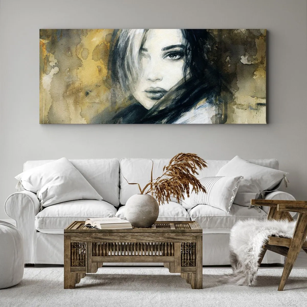 Quadro em tela - Mais inocente ou sensual? - 120x50 cm