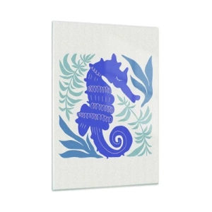 Quadro em vidro - Em um prado subaquático - 50x70 cm