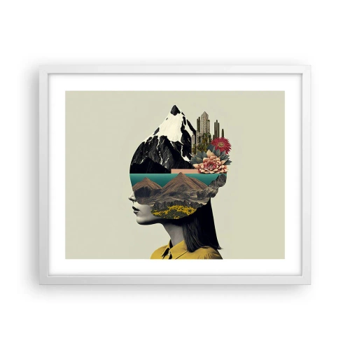 Pôster em moldura branca - Mulher – sempre um mistério - 50x40 cm