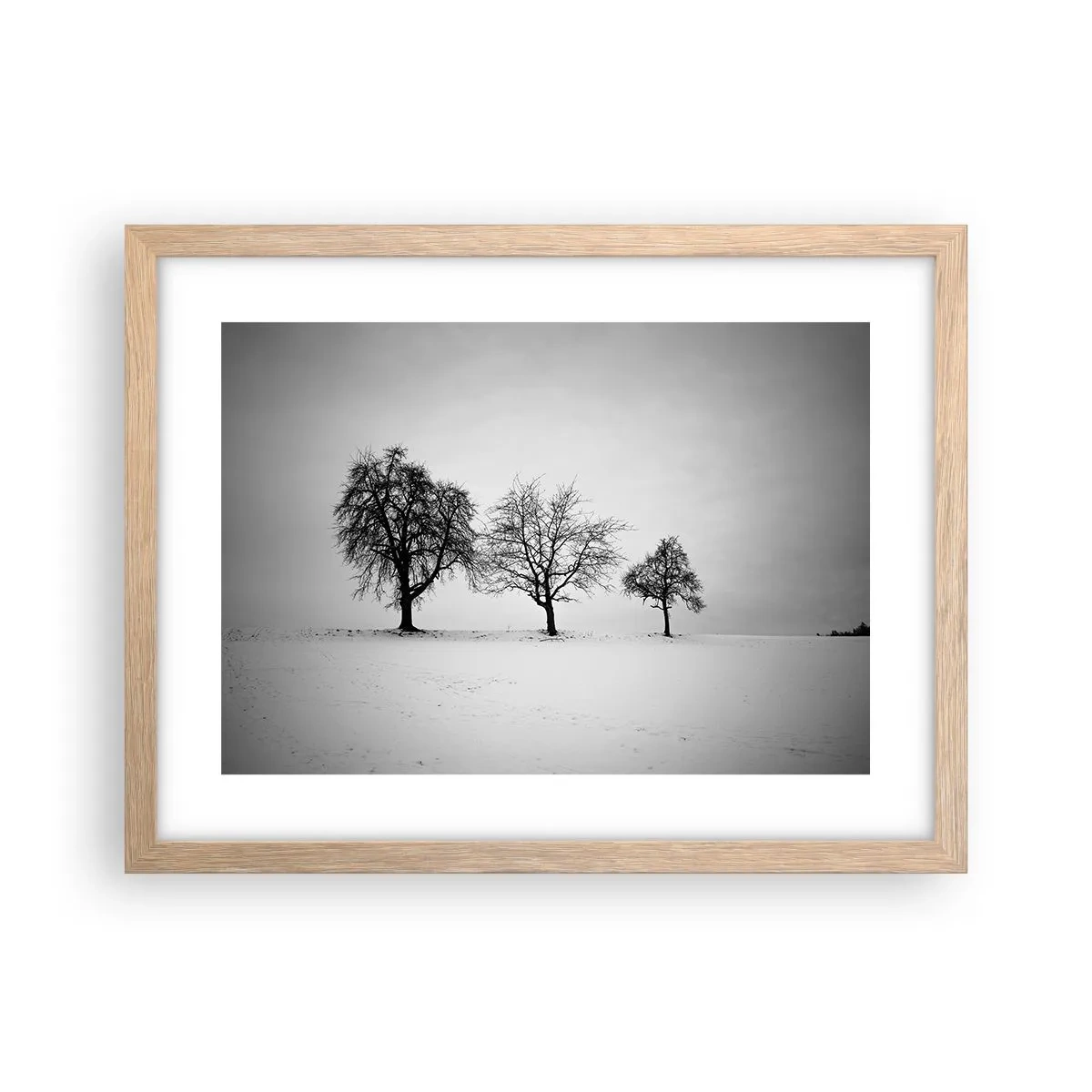 Pôster com moldura de carvalho claro - Com que sonham elas? - 40x30 cm