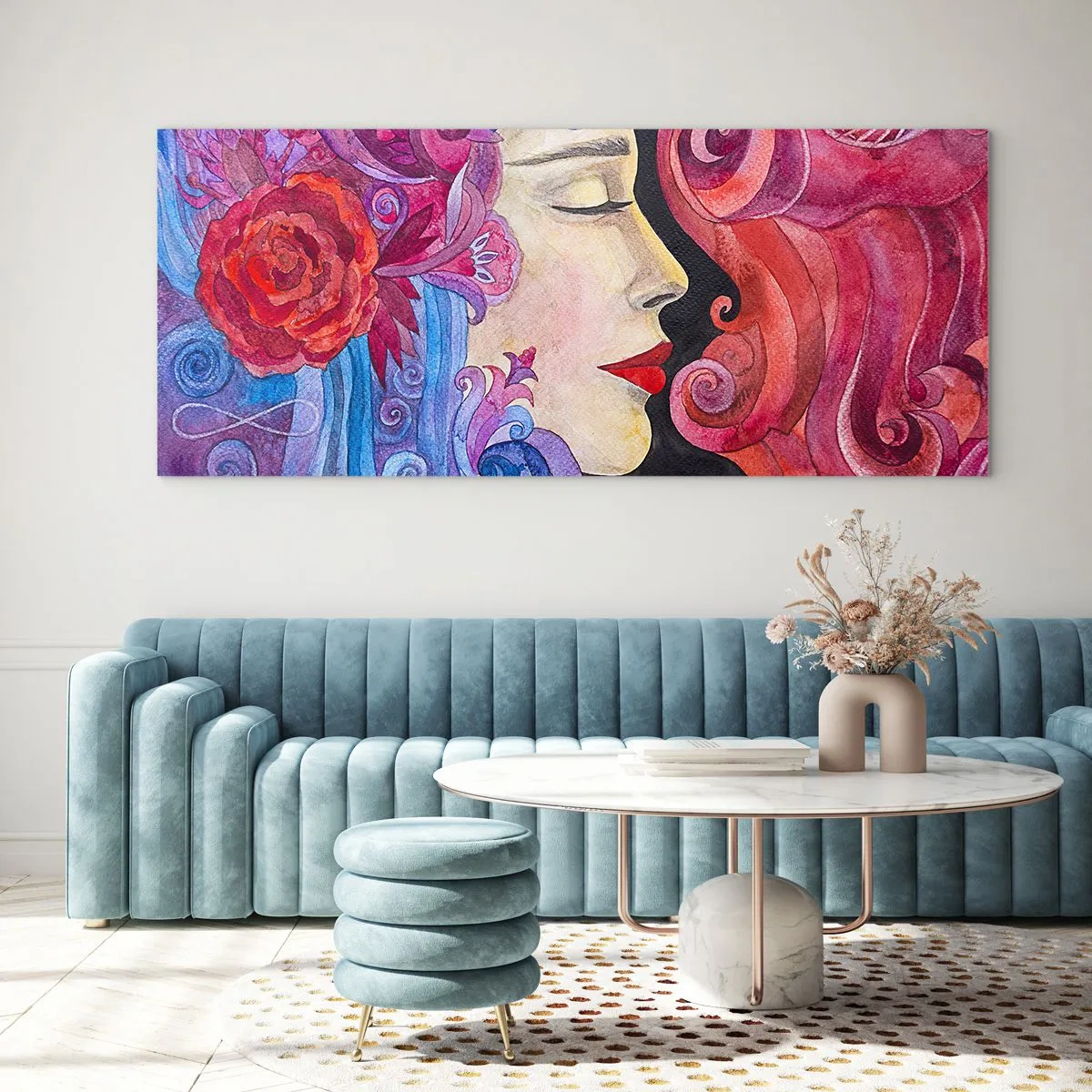 Quadro em vidro - Secessão ainda viva - 100x40 cm