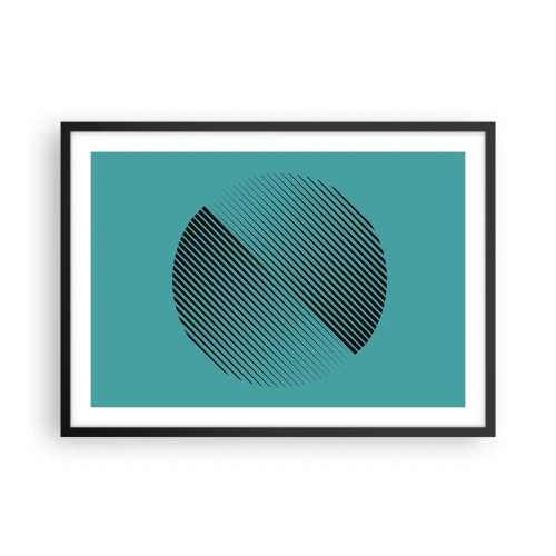 Pôster com moldura preta - Círculo – uma variação geométrica - 70x50 cm