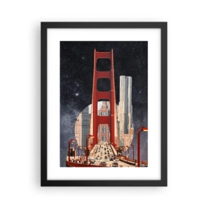 Pôster com moldura preta - Sempre no centro - 30x40 cm