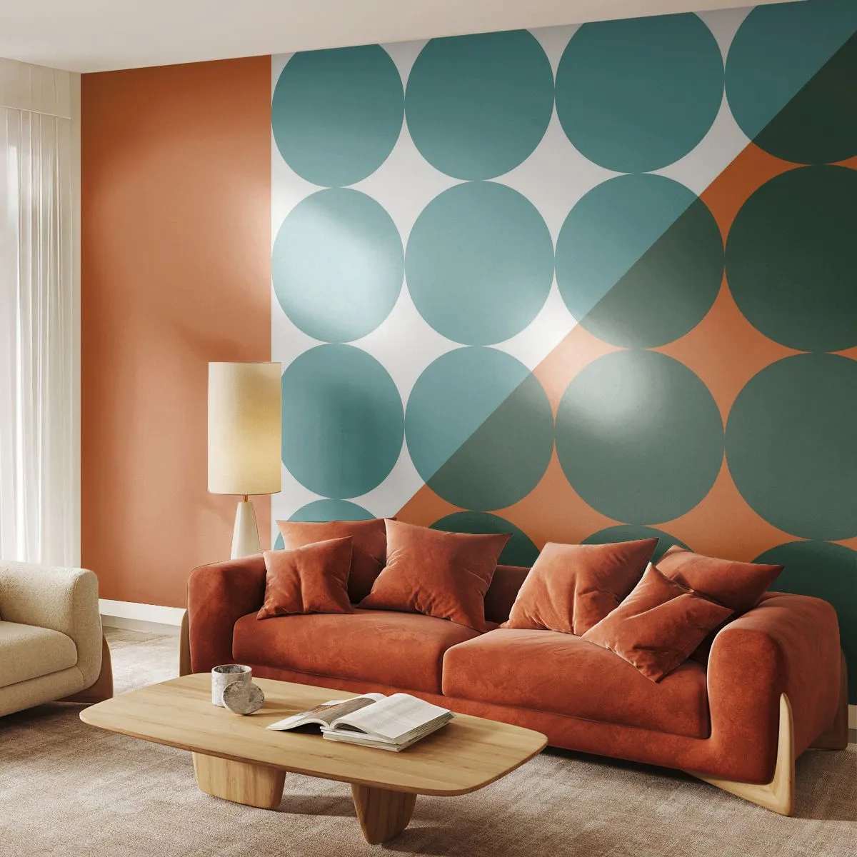 Papel de Parede Premium Sand - Para cima e na diagonal - Abstração, Pedaço, Gráficos - 400x280 cm