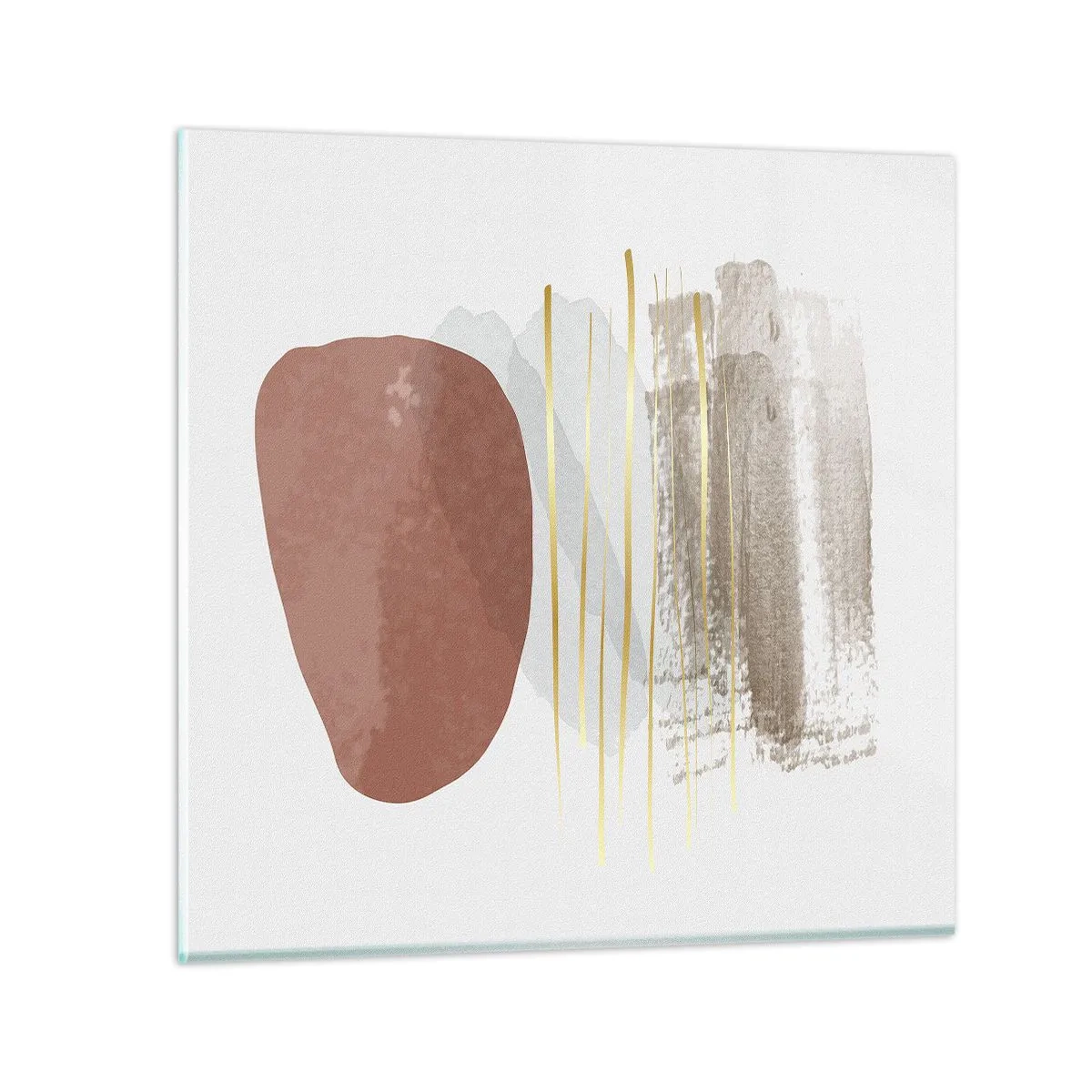 Quadro em vidro - Colunata abstrata - 40x40 cm