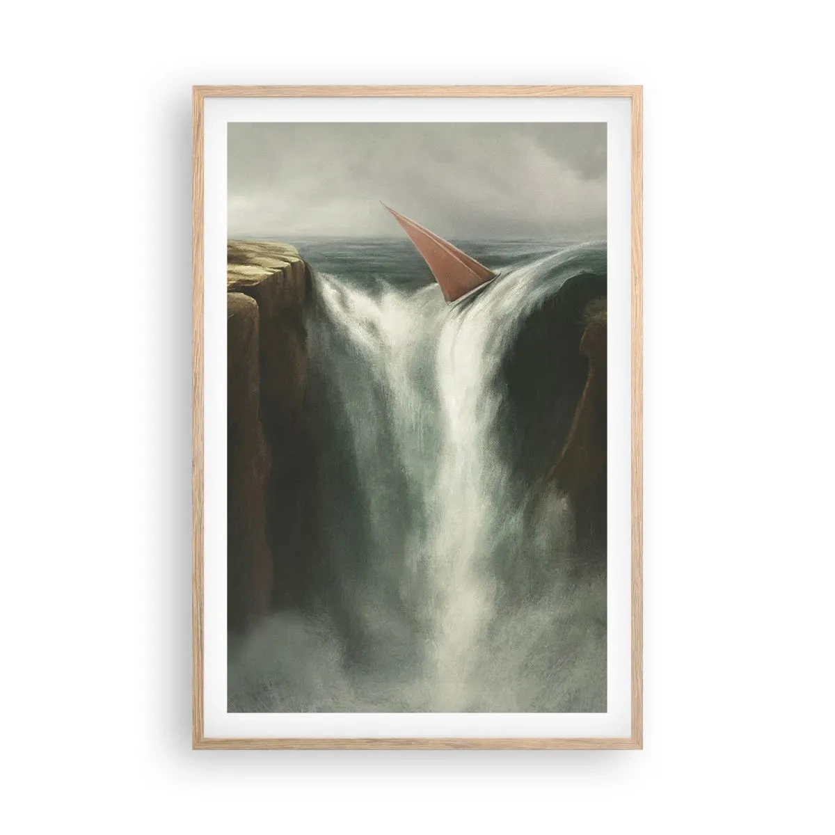 Pôster com moldura de carvalho claro - Um aviso da vida - 61x91 cm