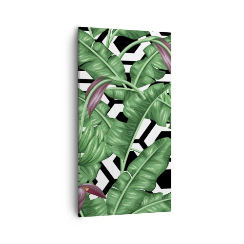 Quadro em tela - Composição simétrica por natureza - 55x100 cm