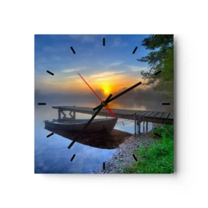 Relógio de parede - Relógio em vidro - Como o comum se transforma em mágico - 40x40 cm