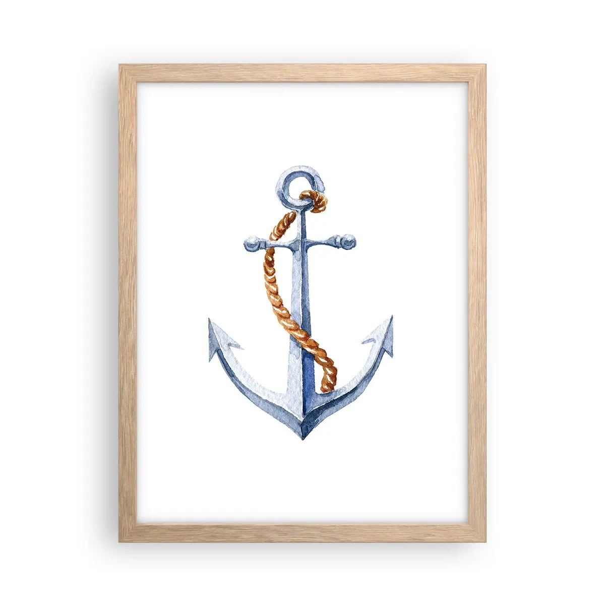 Pôster com moldura de carvalho claro - Ahoy aventura! - 30x40 cm