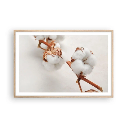 Pôster com moldura de carvalho claro - Apenas acaricie - 91x61 cm