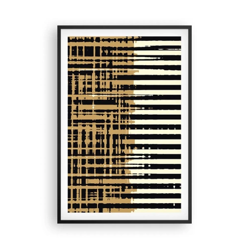 Pôster com moldura preta - Abstração arquitetónica - 61x91 cm