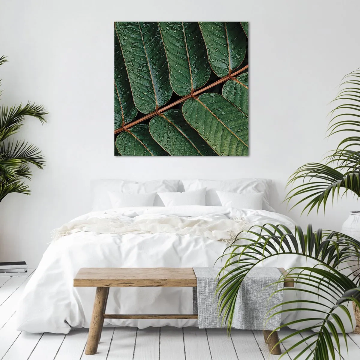 Quadro em tela - Num ritmo verde - 30x30 cm