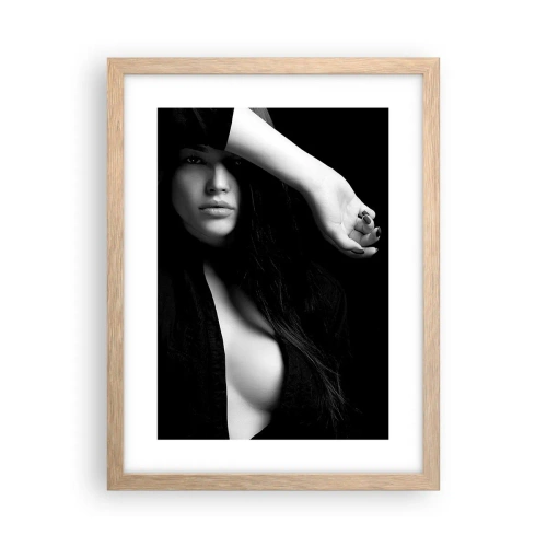 Pôster com moldura de carvalho claro - Escola de sedução - 30x40 cm