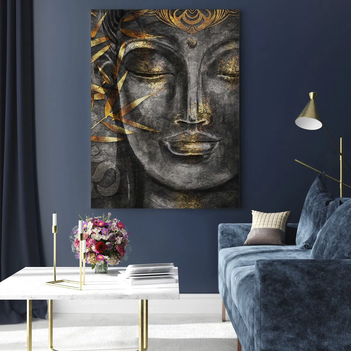 Quadro em vidro - Sinta a paz - 50x70 cm
