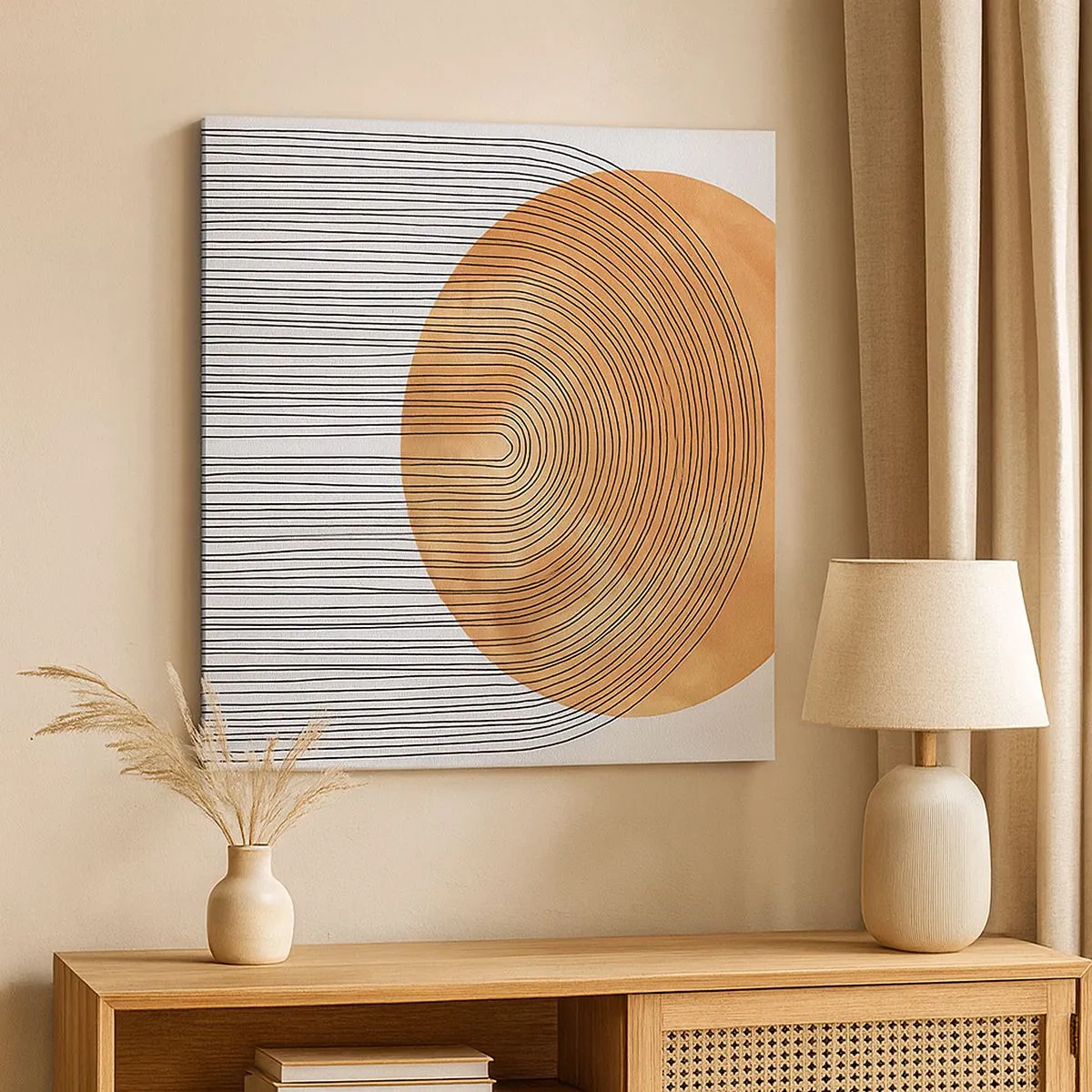 Quadro em tela - Composição solar - 30x30 cm