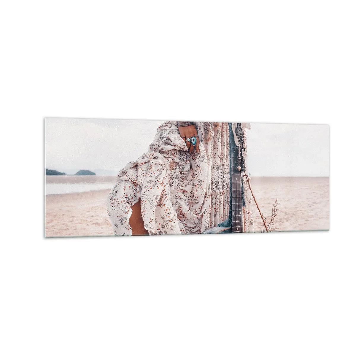 Quadro em vidro - Flores a caminho - 140x50 cm