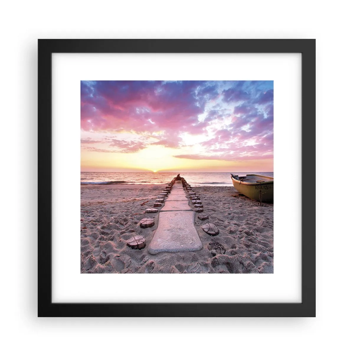 Pôster com moldura preta - Um momento de profunda experiência - 30x30 cm