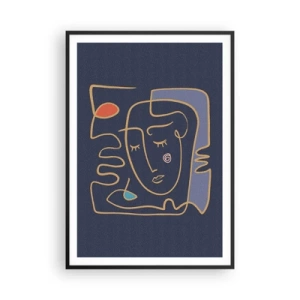 Pôster com moldura preta - Nos pensamentos - 70x100 cm