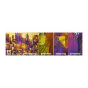 Amostra de Papel de Parede Standard Eco - Composição metropolitana - Abstração, Pedaço, Arte Moderna - 100x30 cm