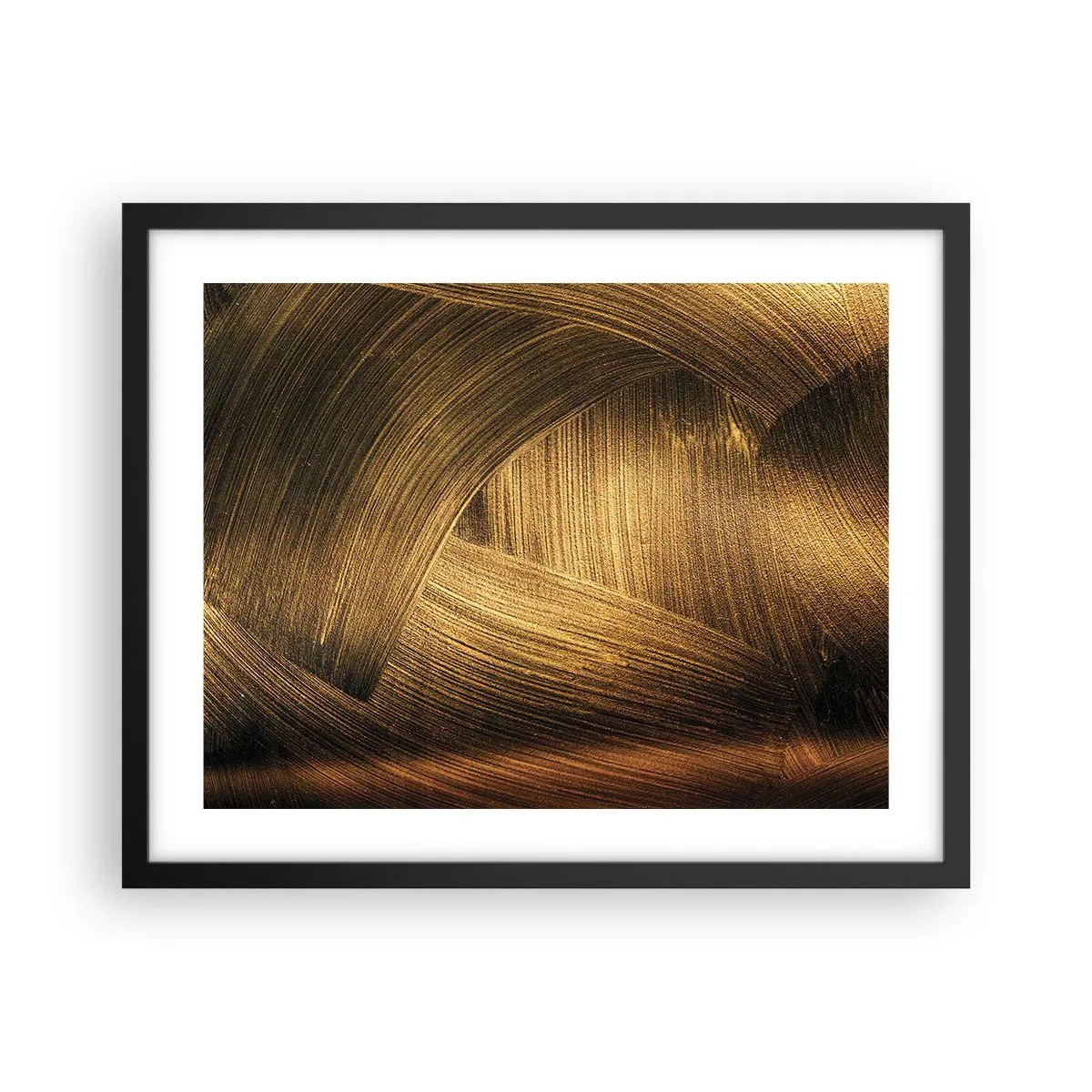 Pôster com moldura preta - No labirinto dourado - 50x40 cm