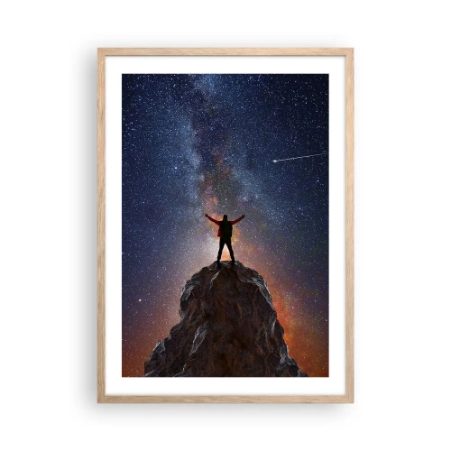 Pôster com moldura de carvalho claro - A força está comigo! - 50x70 cm