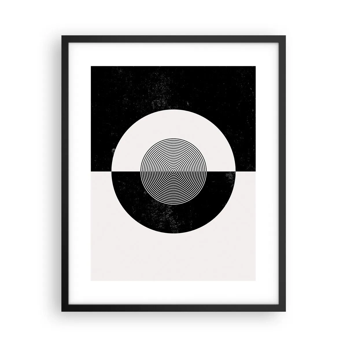 Pôster com moldura preta - Harmonia a preto e branco - 40x50 cm