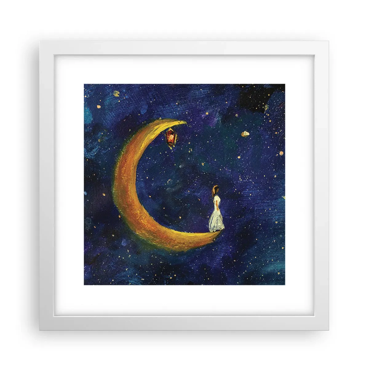 Pôster em moldura branca - O Chamado do Mundo - 30x30 cm