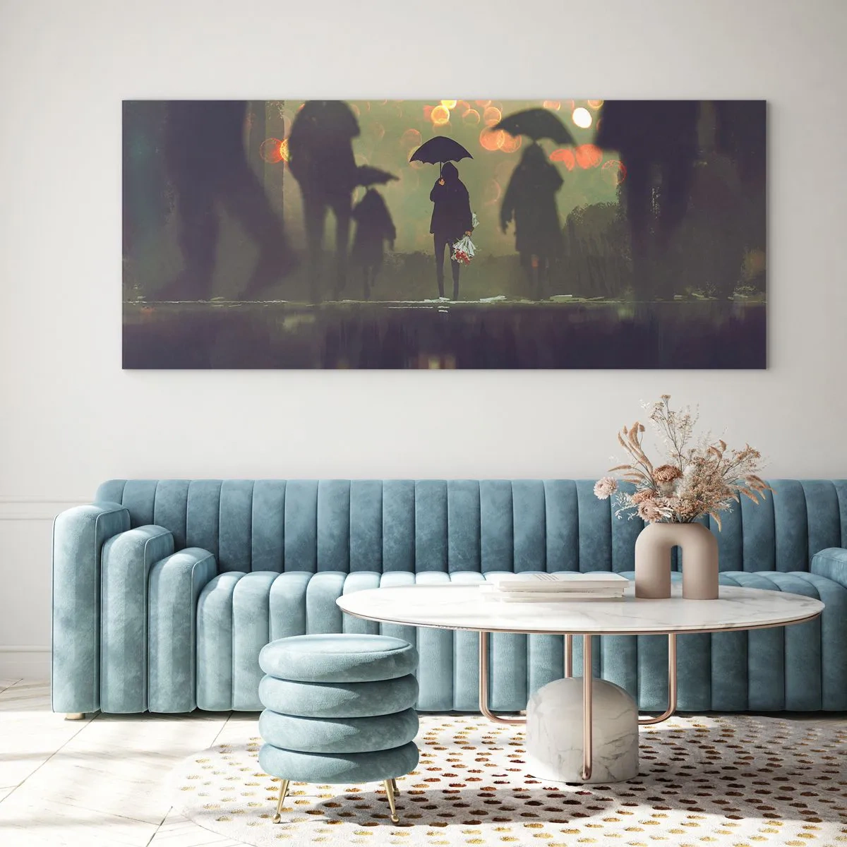 Quadro em vidro - Da perspectiva de uma gota de chuva - 160x50 cm