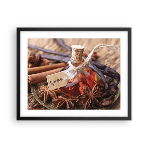 Pôster com moldura preta - Rumo à unidade do corpo e do espírito - 50x40 cm