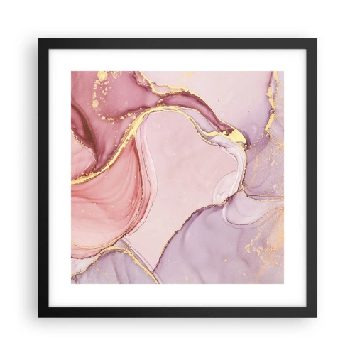 Pôster com moldura preta - Carícia das cores - 40x40 cm