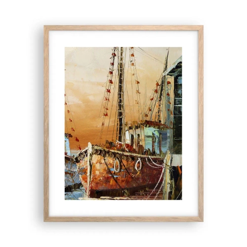 Pôster com moldura de carvalho claro - Um regresso tranquilo - 40x50 cm
