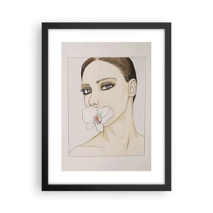 Pôster com moldura preta - Símbolo de elegância e beleza - 30x40 cm