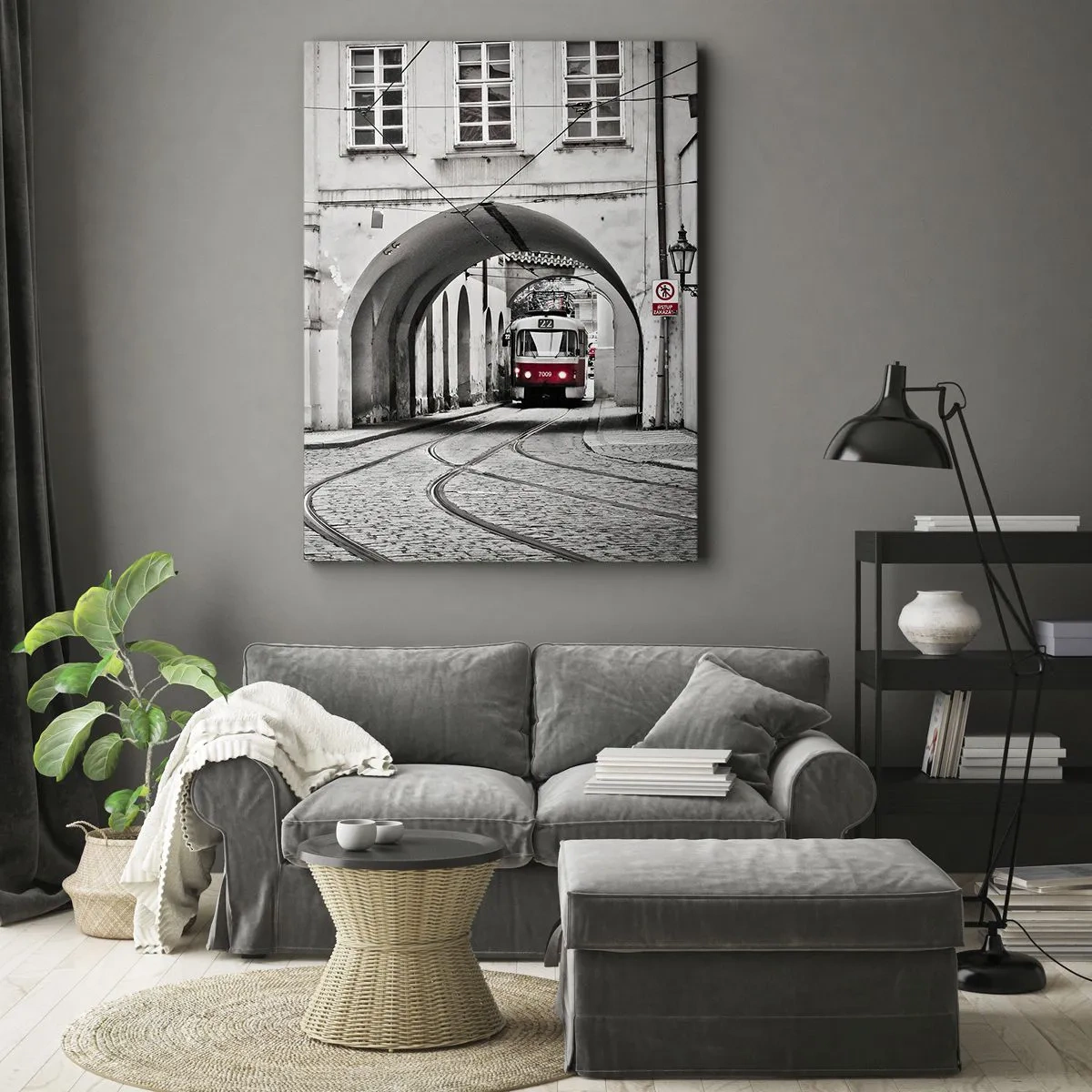 Quadro em tela - Através do labirinto urbano - 55x100 cm