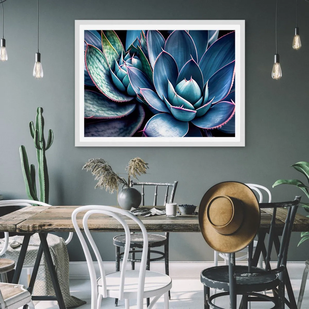 Pôster em moldura branca - Força vital - 100x70 cm