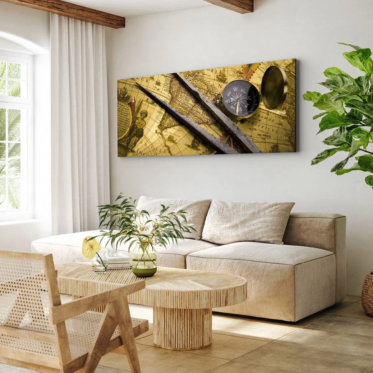 Quadro em tela - Onde estão esses tesouros? - 140x50 cm