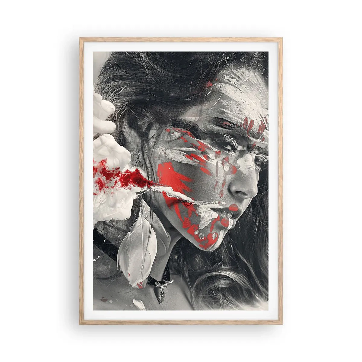 Pôster com moldura de carvalho claro - Nos fumos do absurdo - 70x100 cm