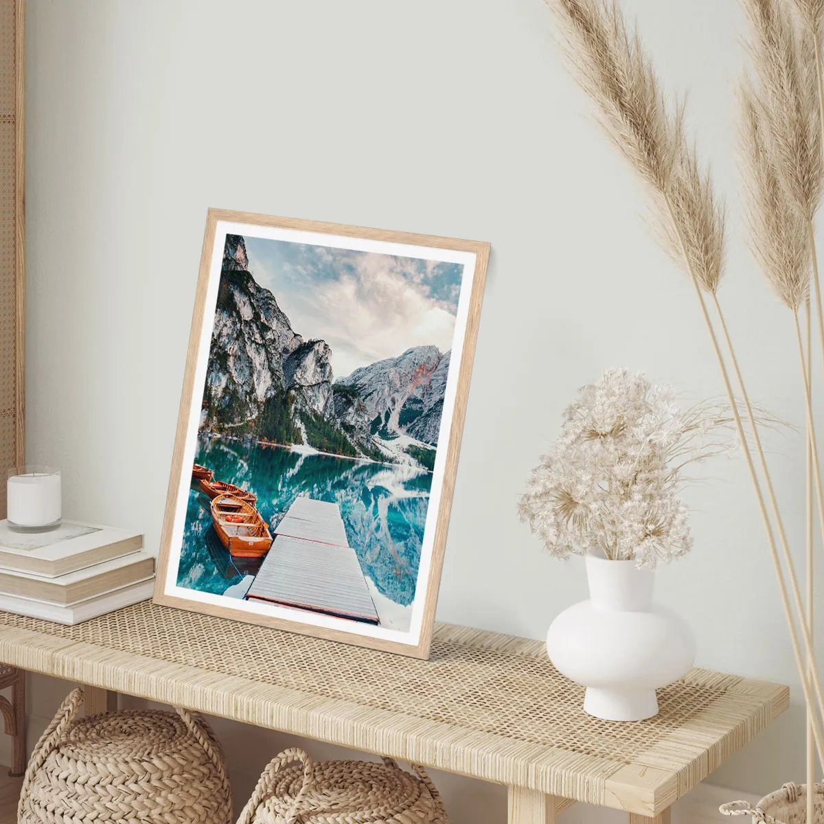 Pôster com moldura de carvalho claro - Vamos mostrar-lhe a beleza - 50x70 cm