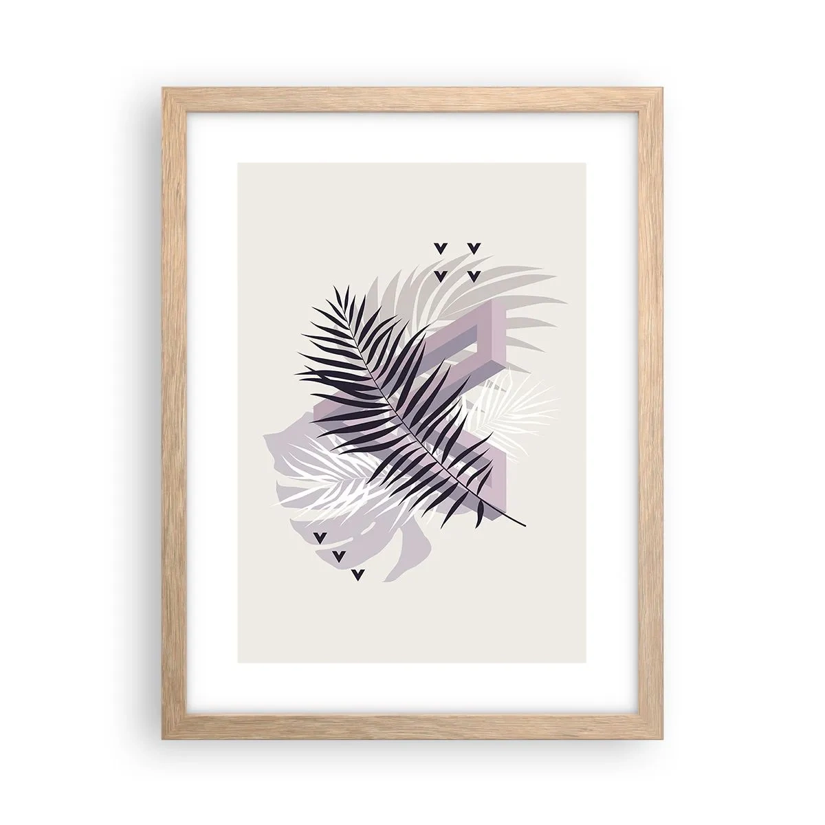 Pôster com moldura de carvalho claro - A sombra de uma sombra - 30x40 cm