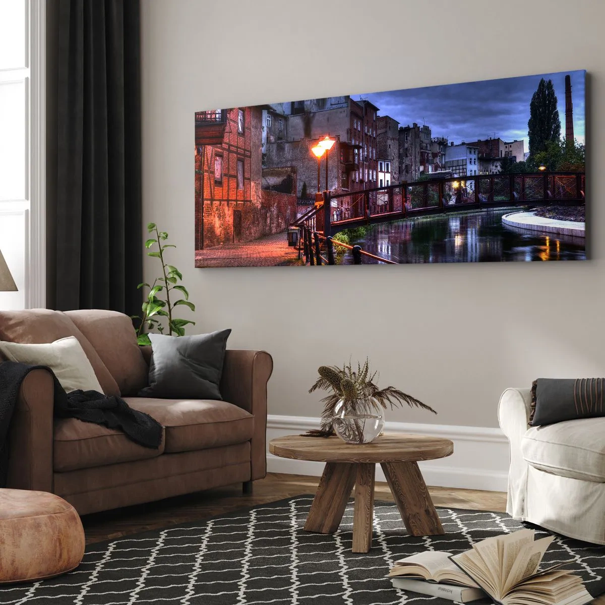 Quadro em tela - A desconhecida Bydgoszcz - 140x50 cm