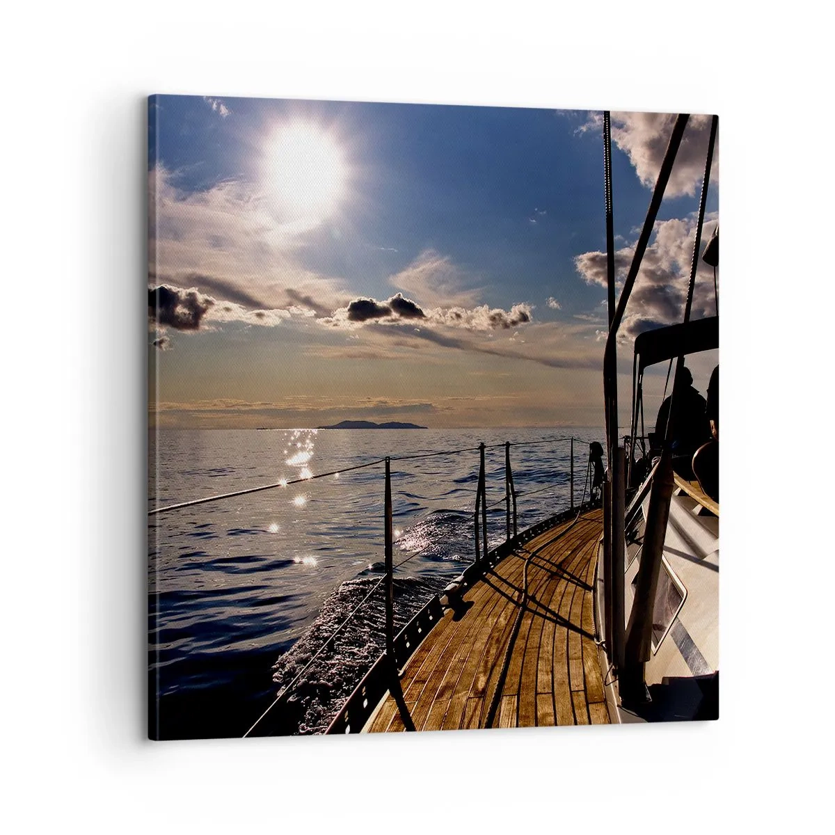 Quadro em tela - Sob velas em direção ao sol - 60x60 cm