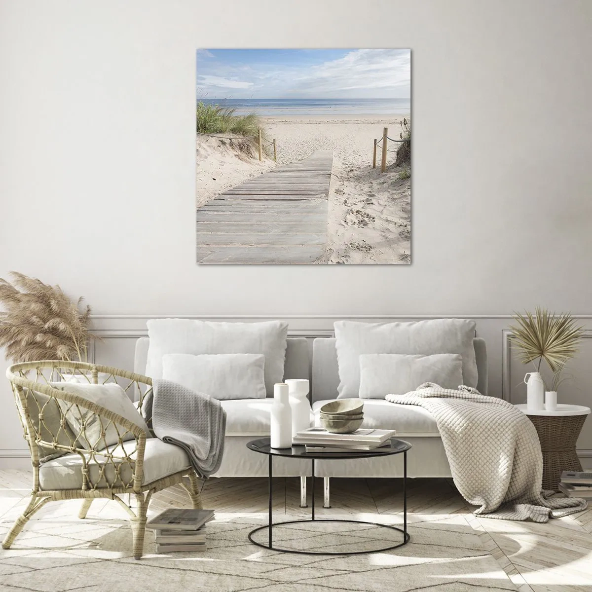 Quadro em vidro - Pelo horizonte - 70x70 cm
