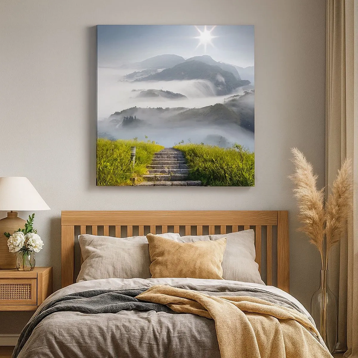 Quadro em tela - Em direcção às nuvens - 30x30 cm