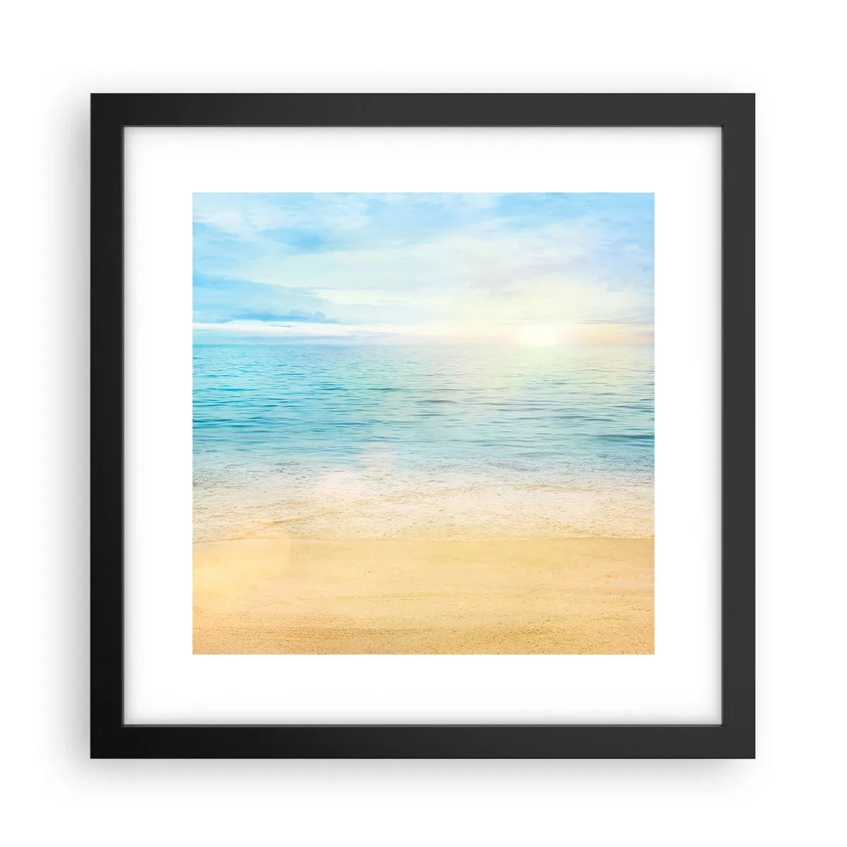 Pôster com moldura preta - Grande azul - 30x30 cm