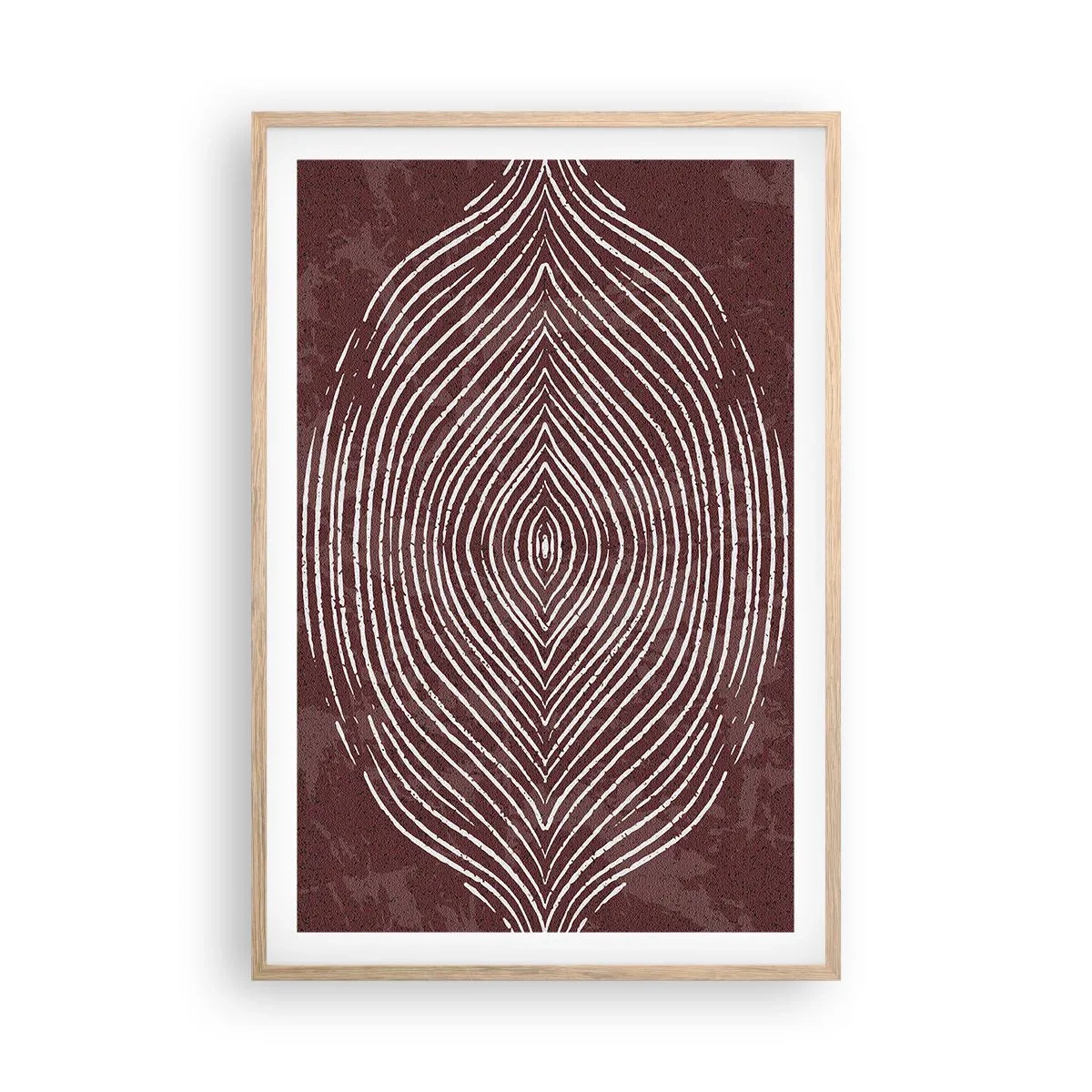 Pôster com moldura de carvalho claro - O espaço fala - 61x91 cm