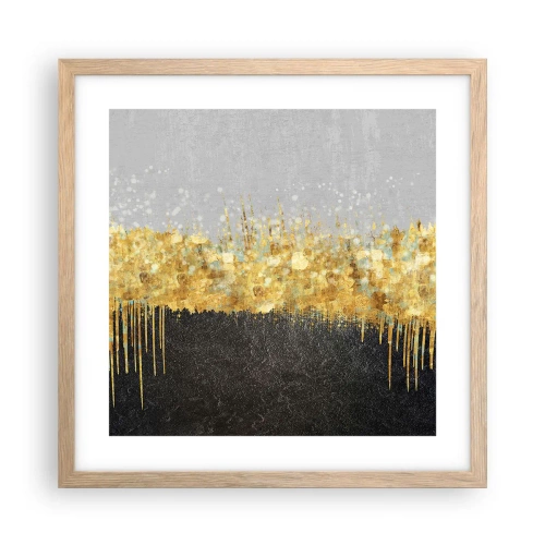 Pôster com moldura de carvalho claro - Para dentro e para cima - 40x40 cm