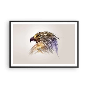 Pôster com moldura preta - Retrato de um guerreiro - 91x61 cm